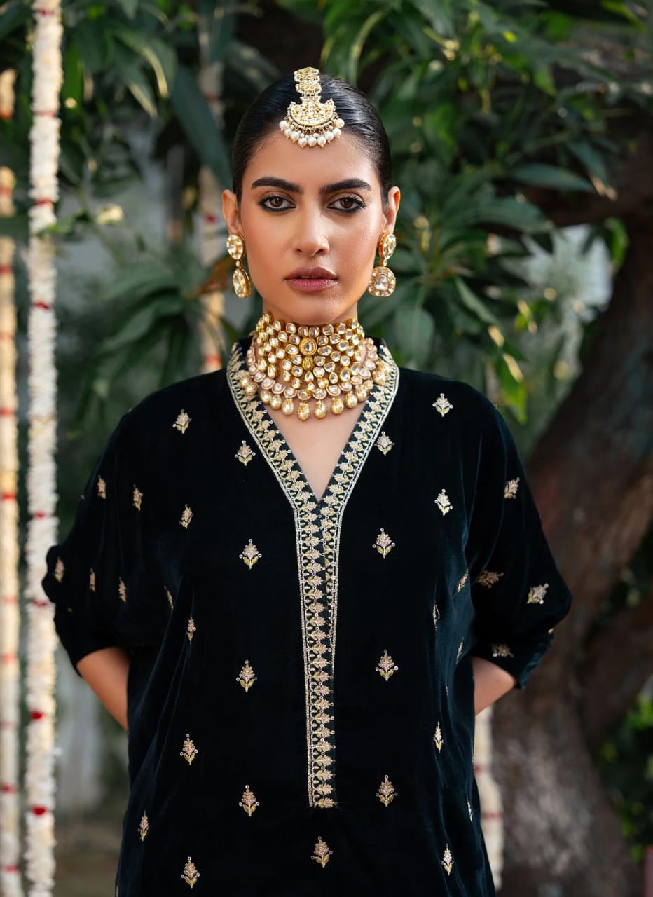 Kaftan style Shirt on Velvet