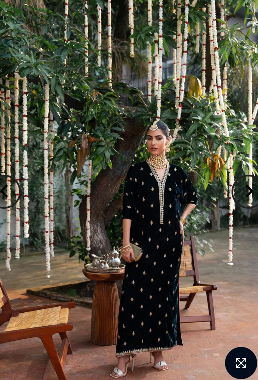 Kaftan style Shirt on Velvet