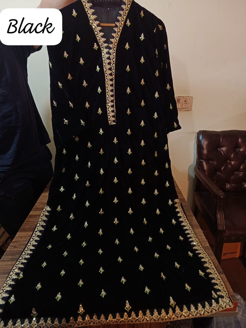 Kaftan style Shirt on Velvet