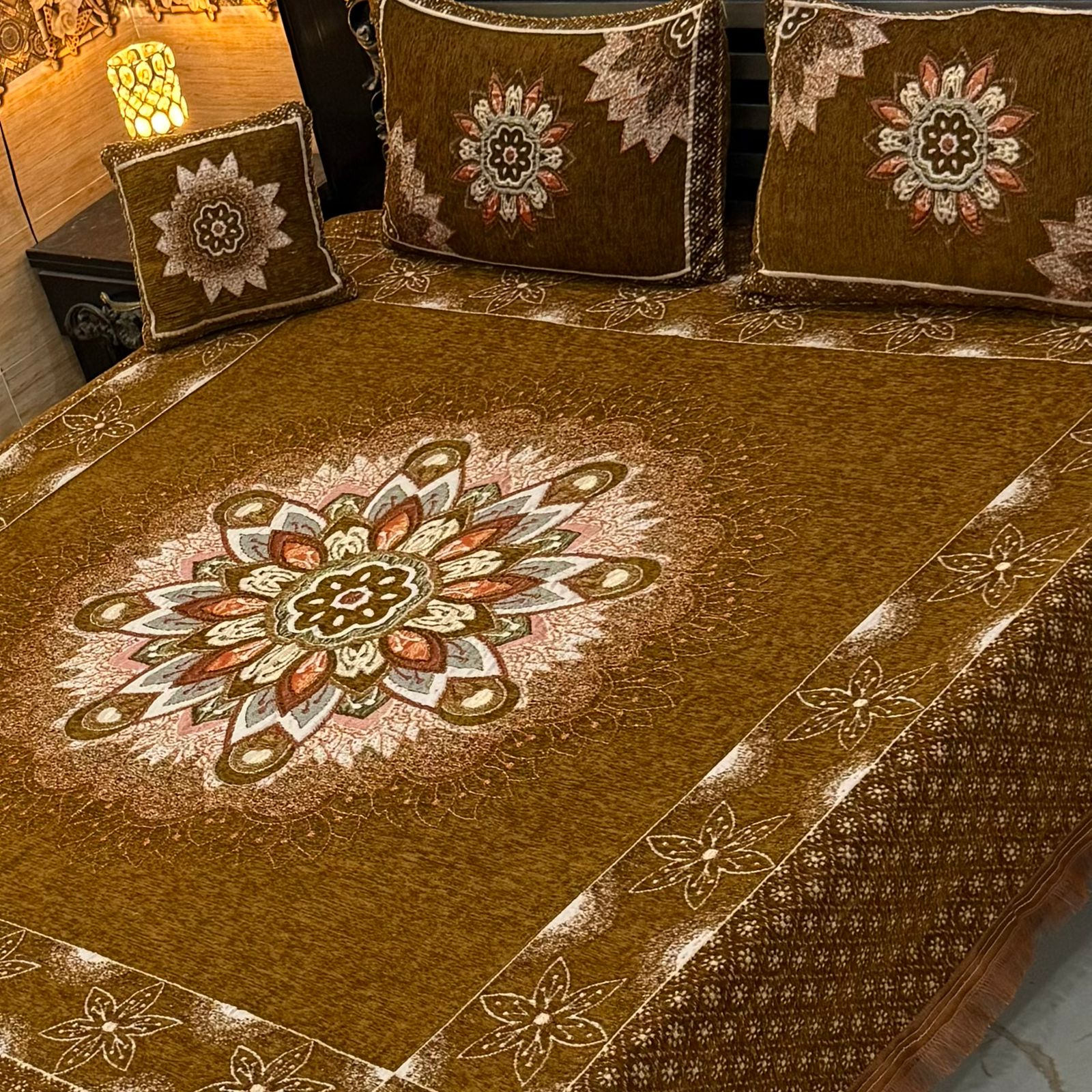 4Pc Velvet Jaquard Bedsheet