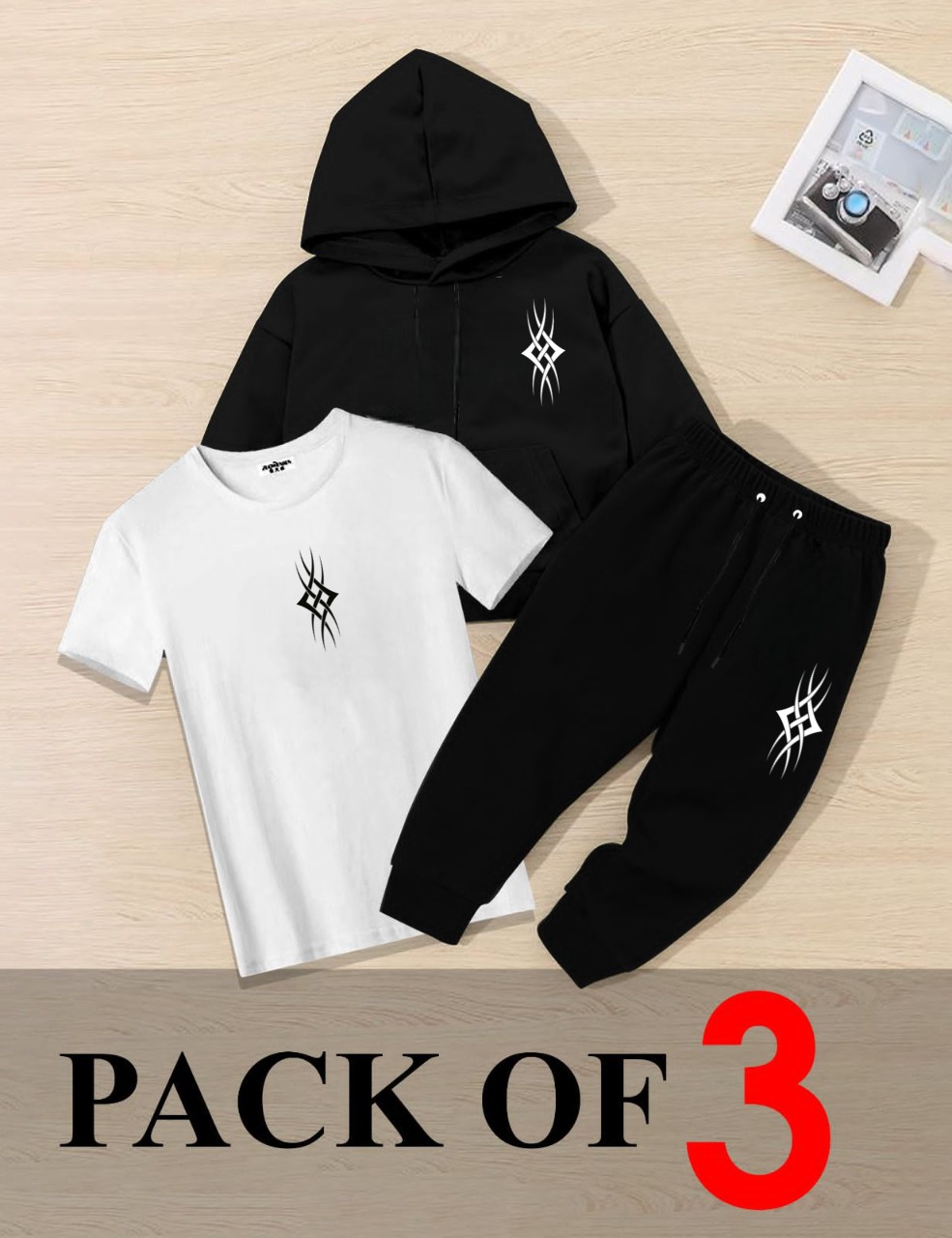 3 IN 1 Tracksuit ,Hoddie+t shirt +Trouser