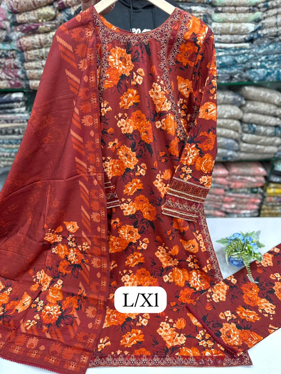 Stuff Linnen Tila And Thread Work Trouser