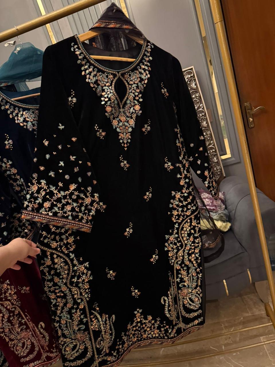 Luxury velvet collection 9000 microvelvet complete embroidered