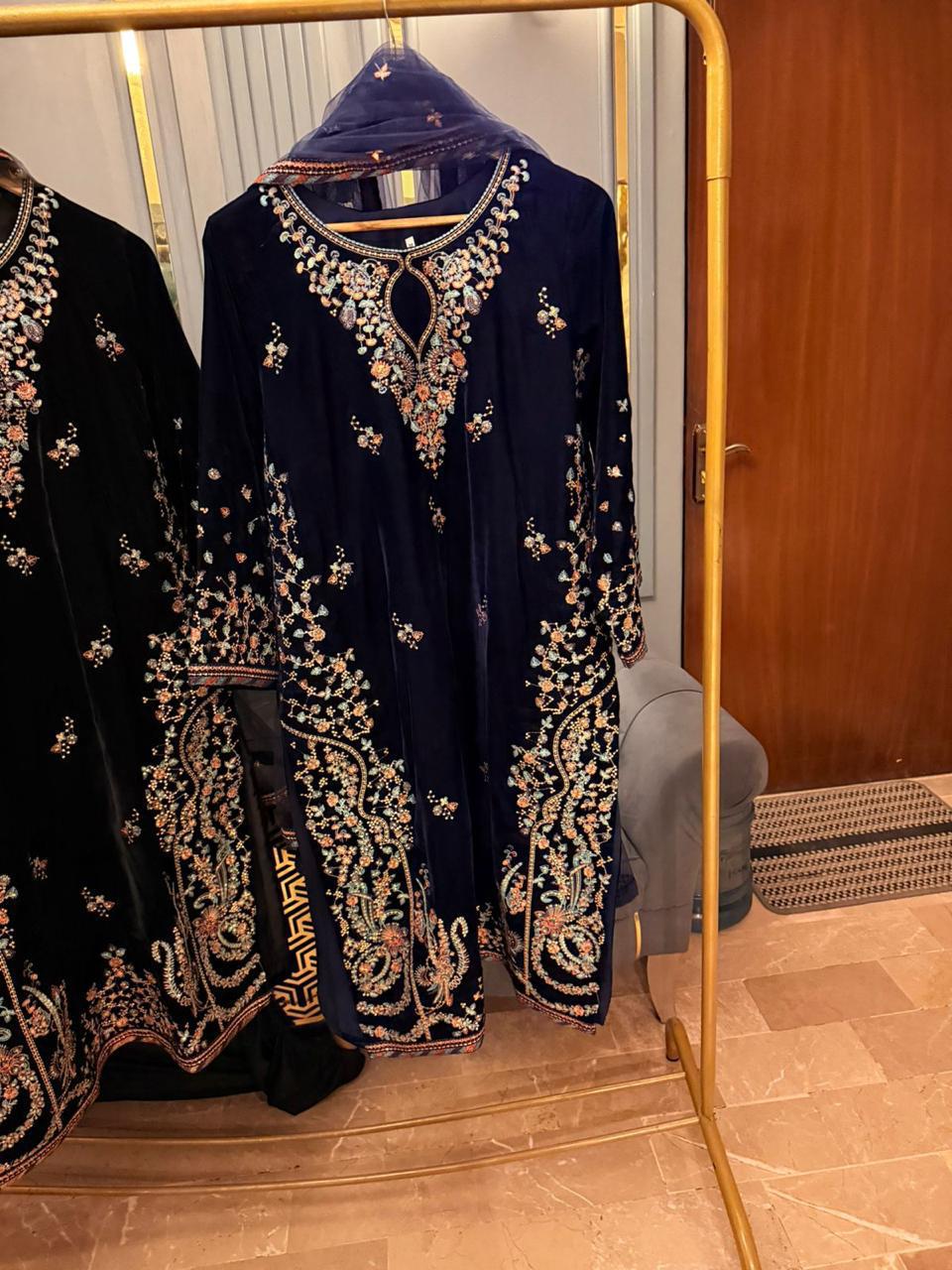 Luxury velvet collection 9000 microvelvet complete embroidered