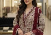 Soft organza heavy embroidered and handwork article