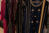 microvelvet pure complete heavyhandwork stiched 3 pieces