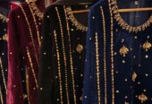 microvelvet pure complete heavyhandwork stiched 3 pieces