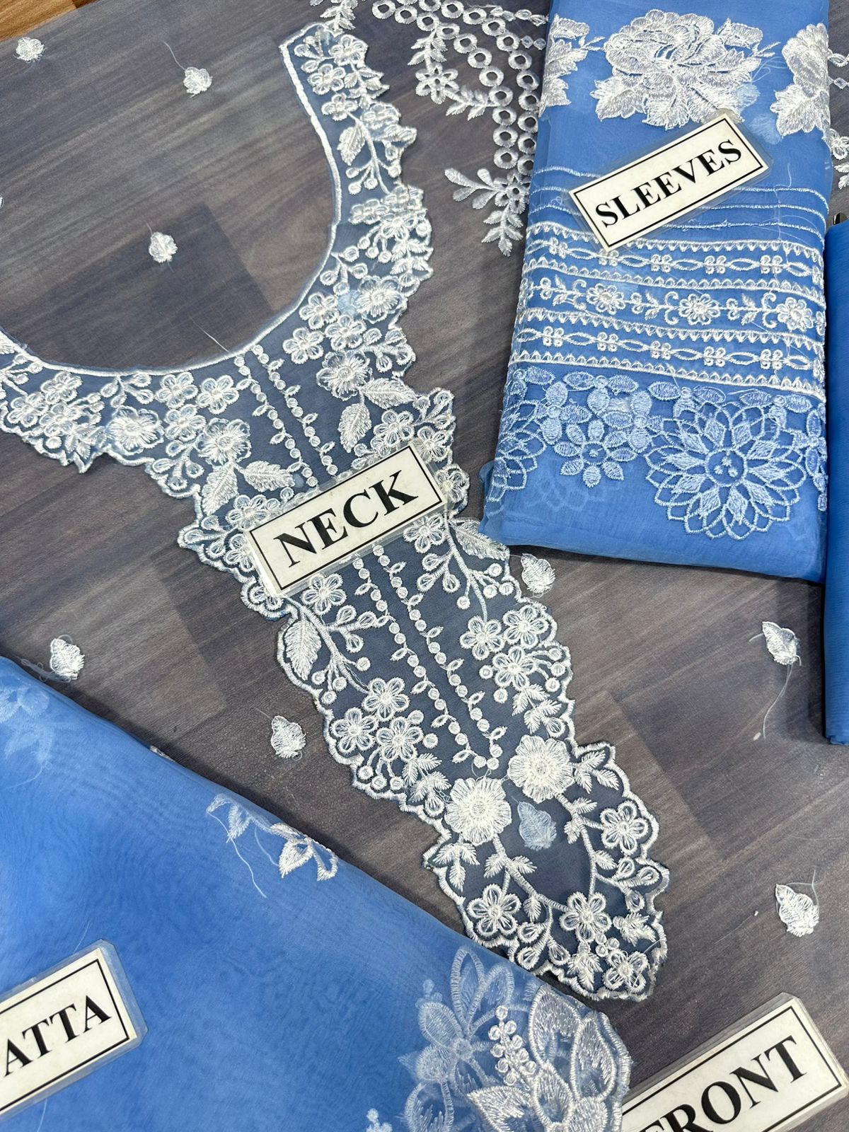 Azure Stuff | Organza 4 Pcs suit