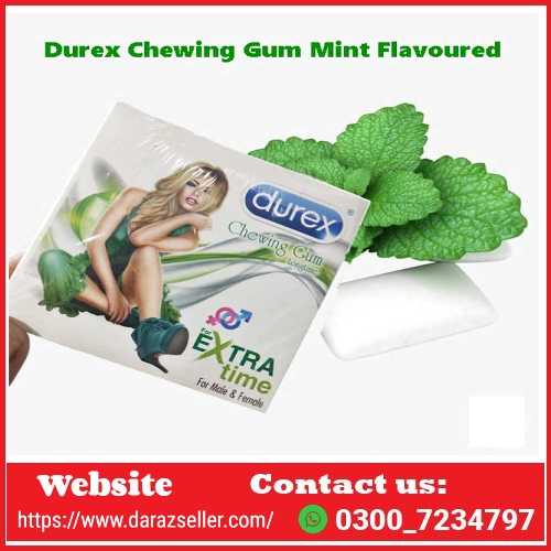 Durex Chewing Gum & Bubblegum longtime Mint Flavoured for male & female/03007234797