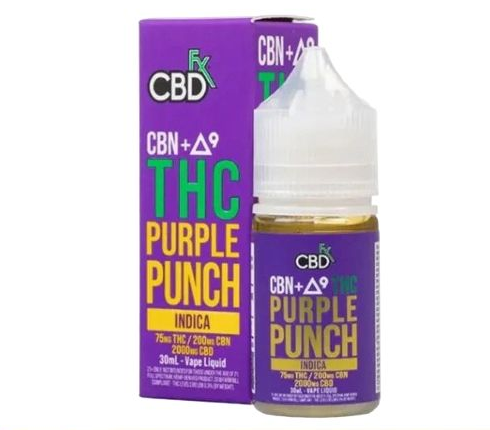 CBDFX CBD + Delta-9 THC Vape Juice – Purple Punch In Karachi