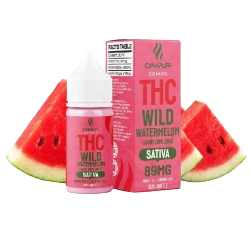 CanaPuff THC liquid Wild Watermelon 89 mg 30 ml In Pakistan/03000310566