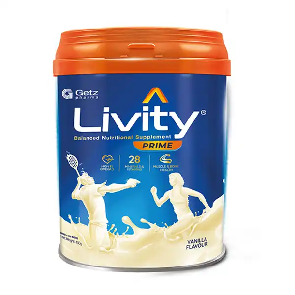Livity Balanced Nutritional Vanilla Flavour Supplement 400G/03000310566