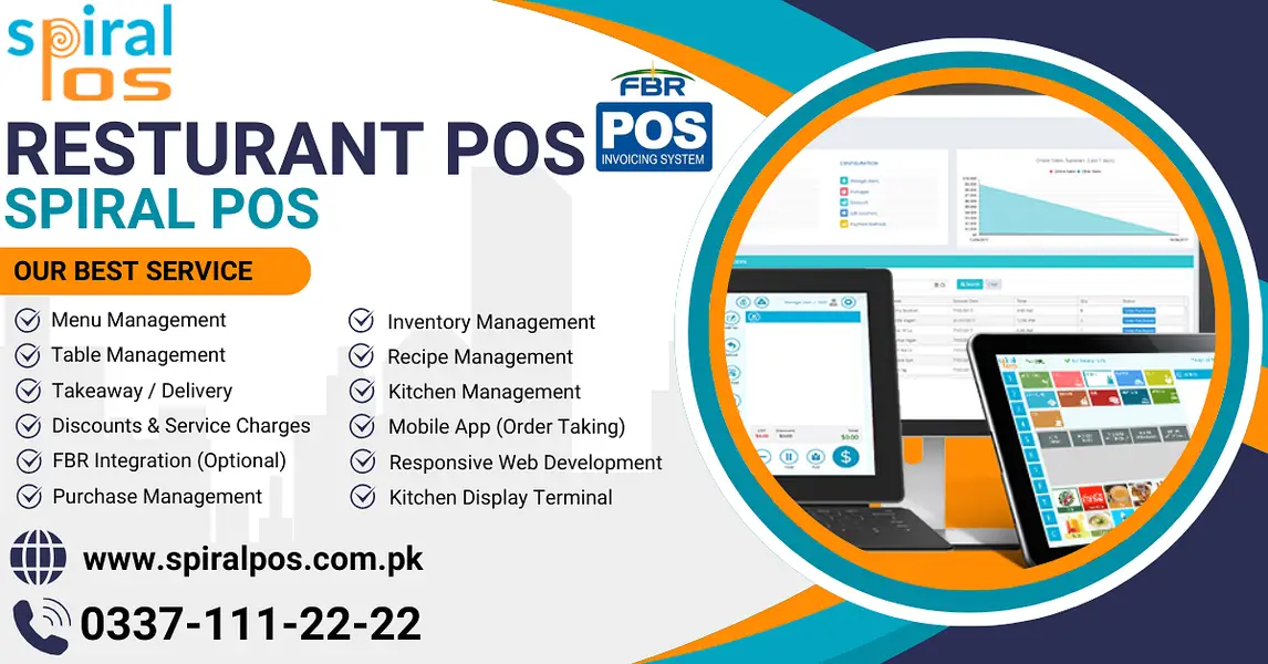 Point of Sale Software for Restaurants, Cafe & Food Points-Cloud Based POS-Spiral POS