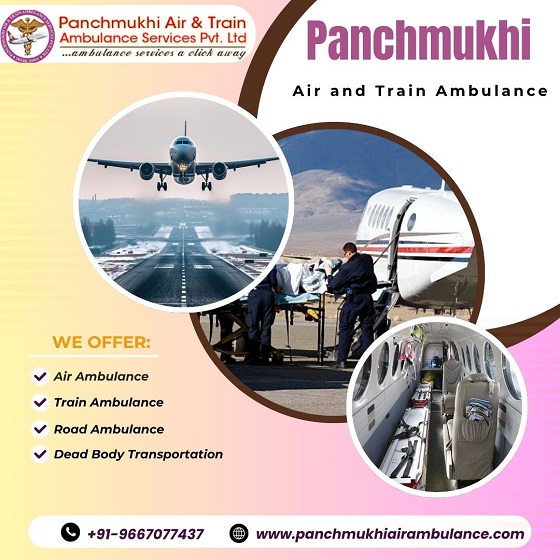 Take Panchmukhi Air and Train Ambulance Service in Siliguri with Ventilator Setup