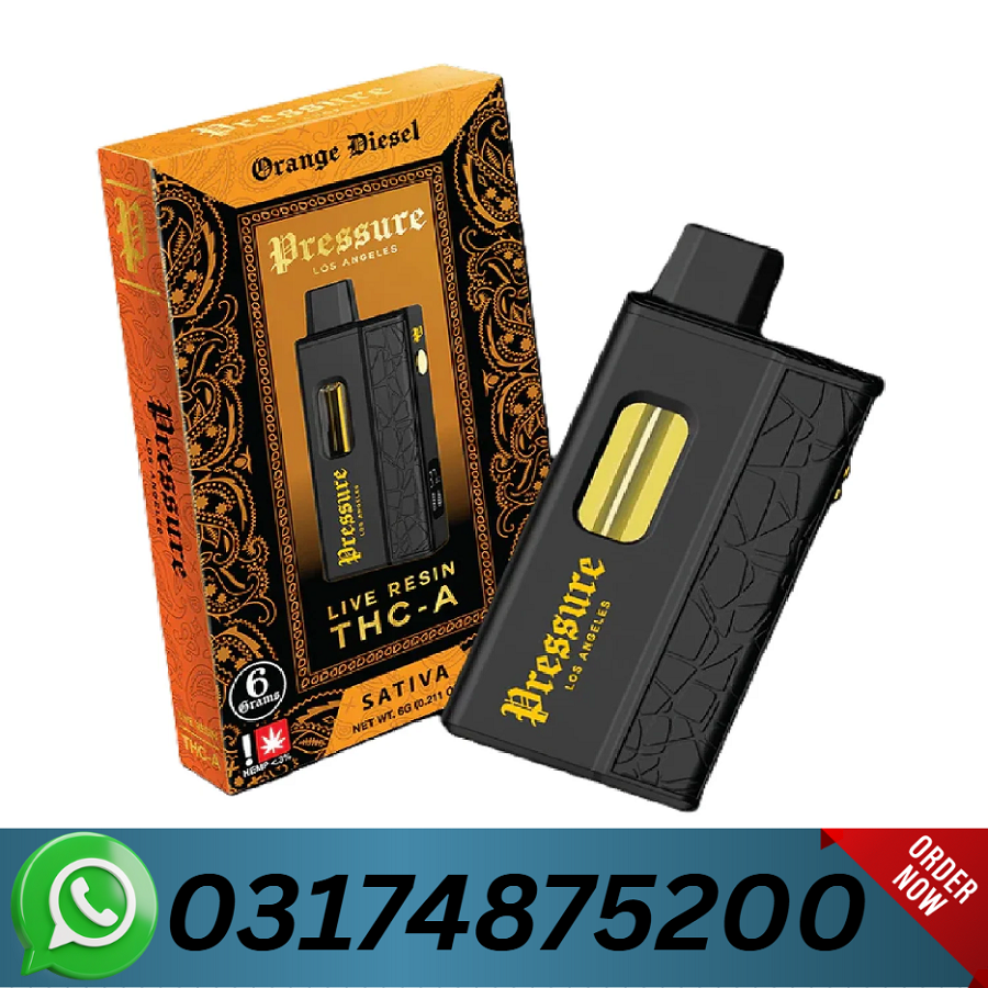 Pressure Live Resin THC-A Disposable 6G Price In Pakistan=03174875200