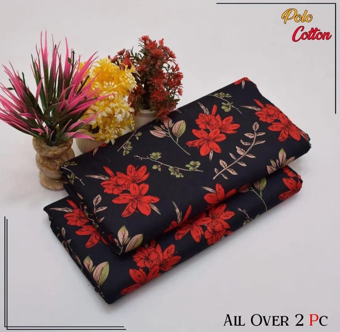 2 Pcs Women’s Unstitched Printed Suit