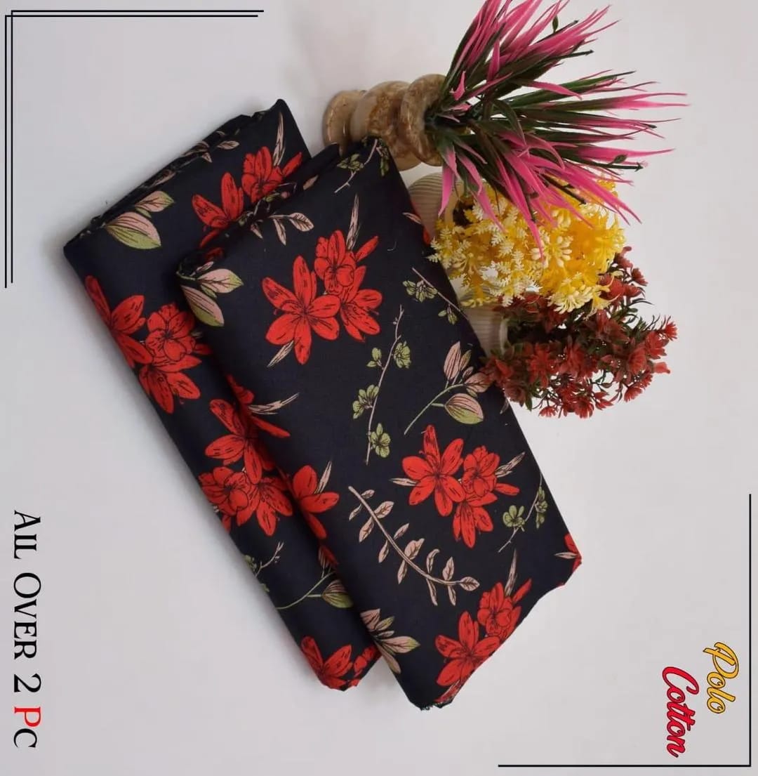 2 Pcs Women’s Unstitched Printed Suit 1 Printed Suit