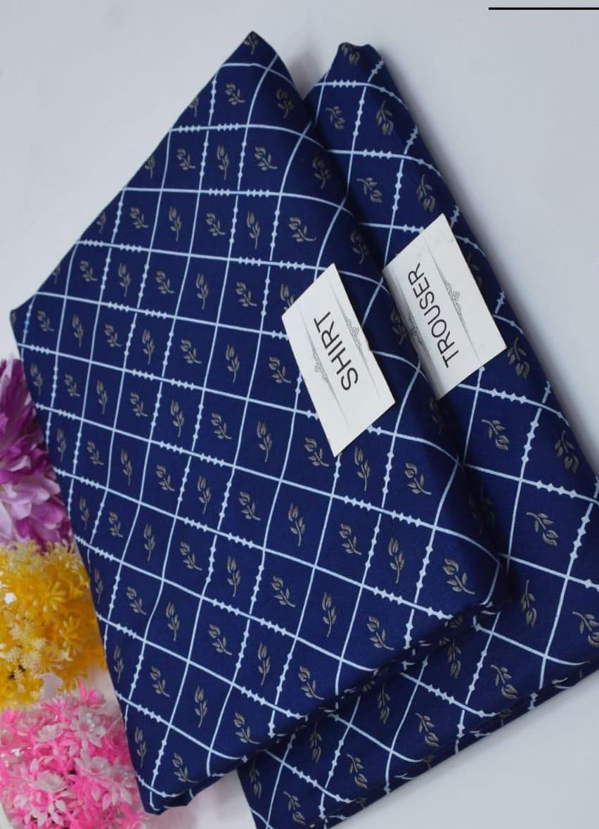 2 Pcs Women’s Unstitched Printed Suit