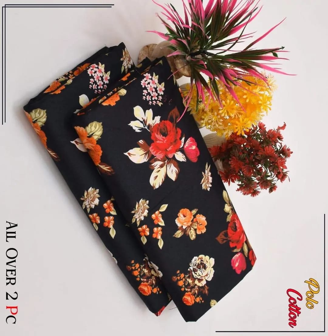 2 Pcs Women’s Unstitched Printed Suit
