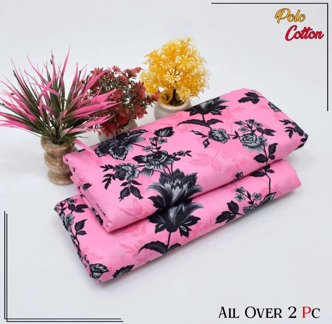 2 Pcs Women’s Unstitched Printed Suit