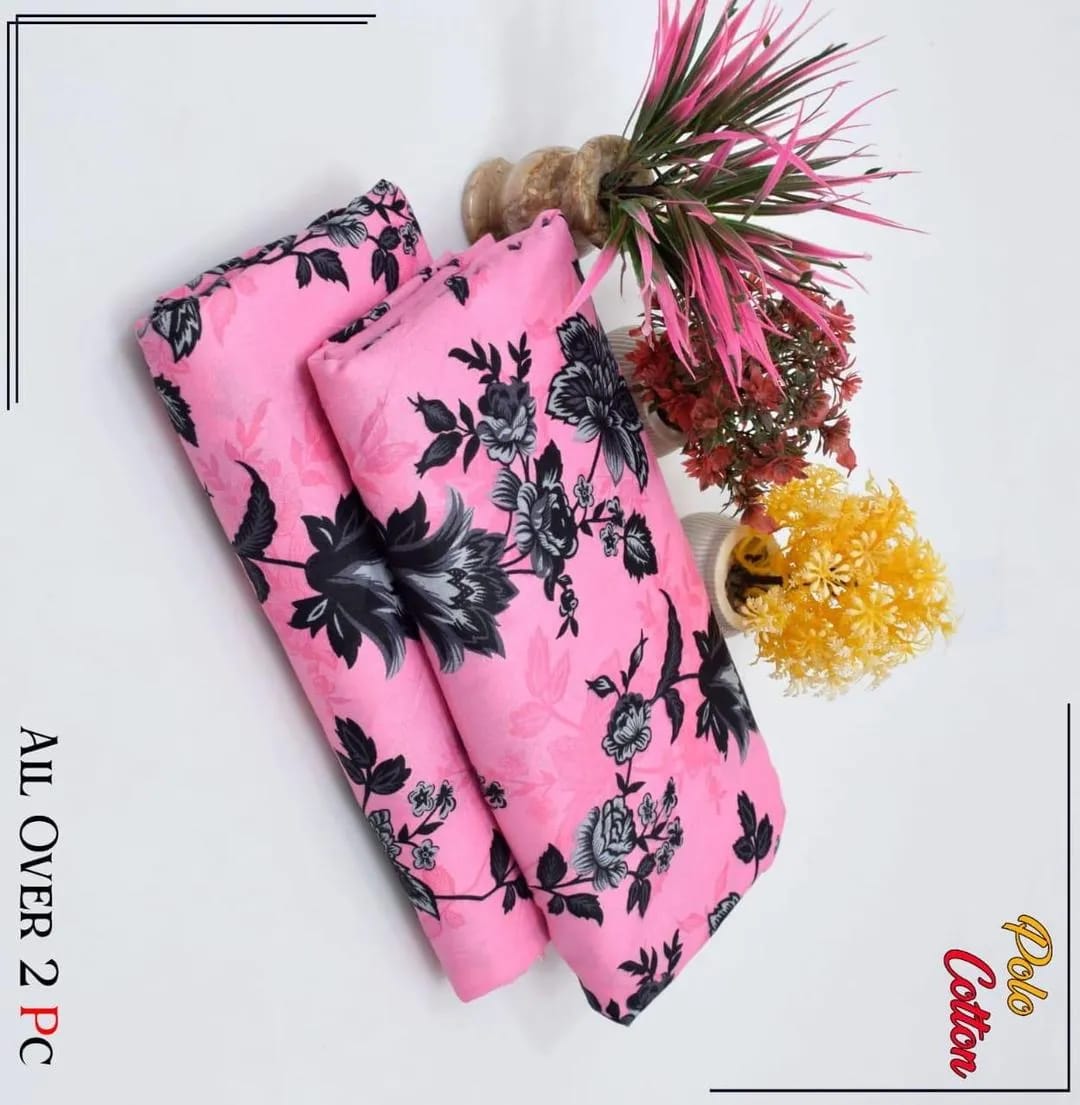 2 Pcs Women’s Unstitched Printed Suit