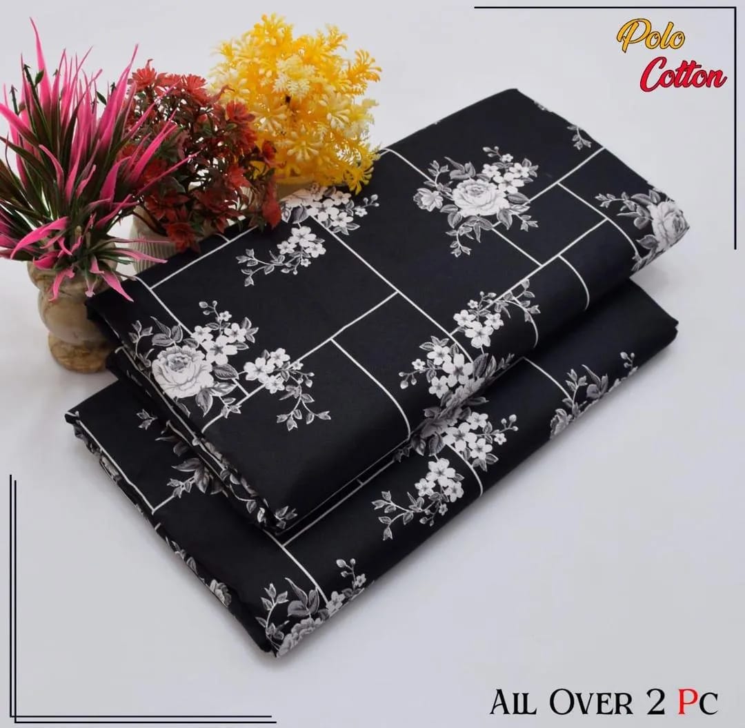 2 Pcs Women’s Unstitched Printed Suit