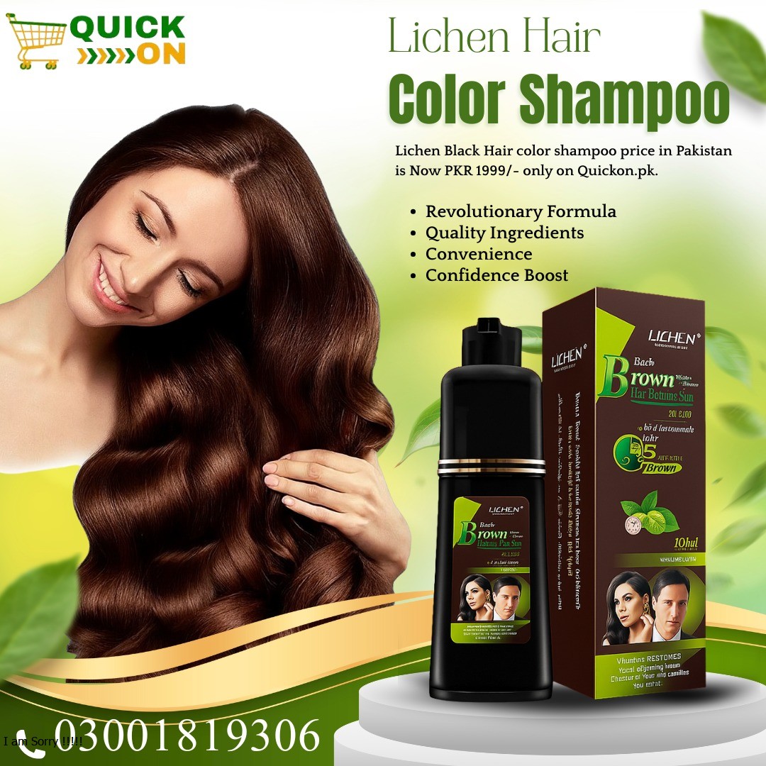 Lichen Hair Color Shampoo in Pakistan – Instant Grey Coverage Solution