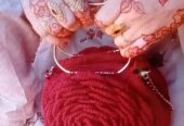 Crochet rose flower purse