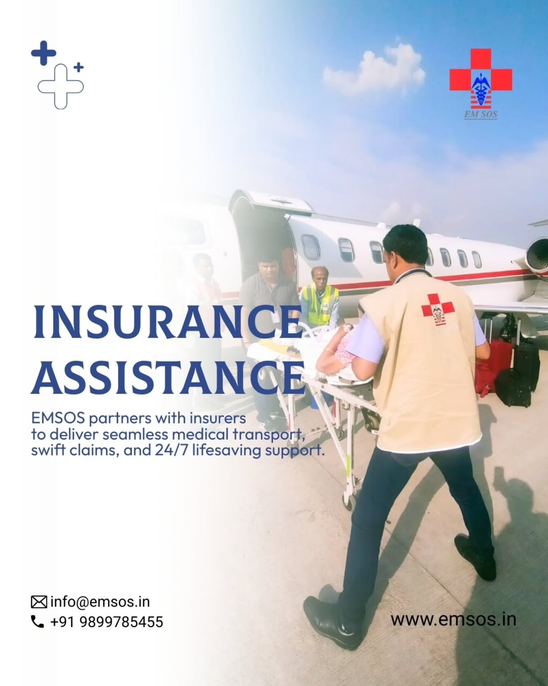 24/7 Air Ambulance Service in Ahmedabad – Advanced Emergency Medical Transport by EMSOS
