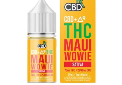 Maui Wowie Sativa CBDFX-CBD-Delta-9-THC-Vape-Juice-Wedding-Cake-Hybrid-In-Pakistan