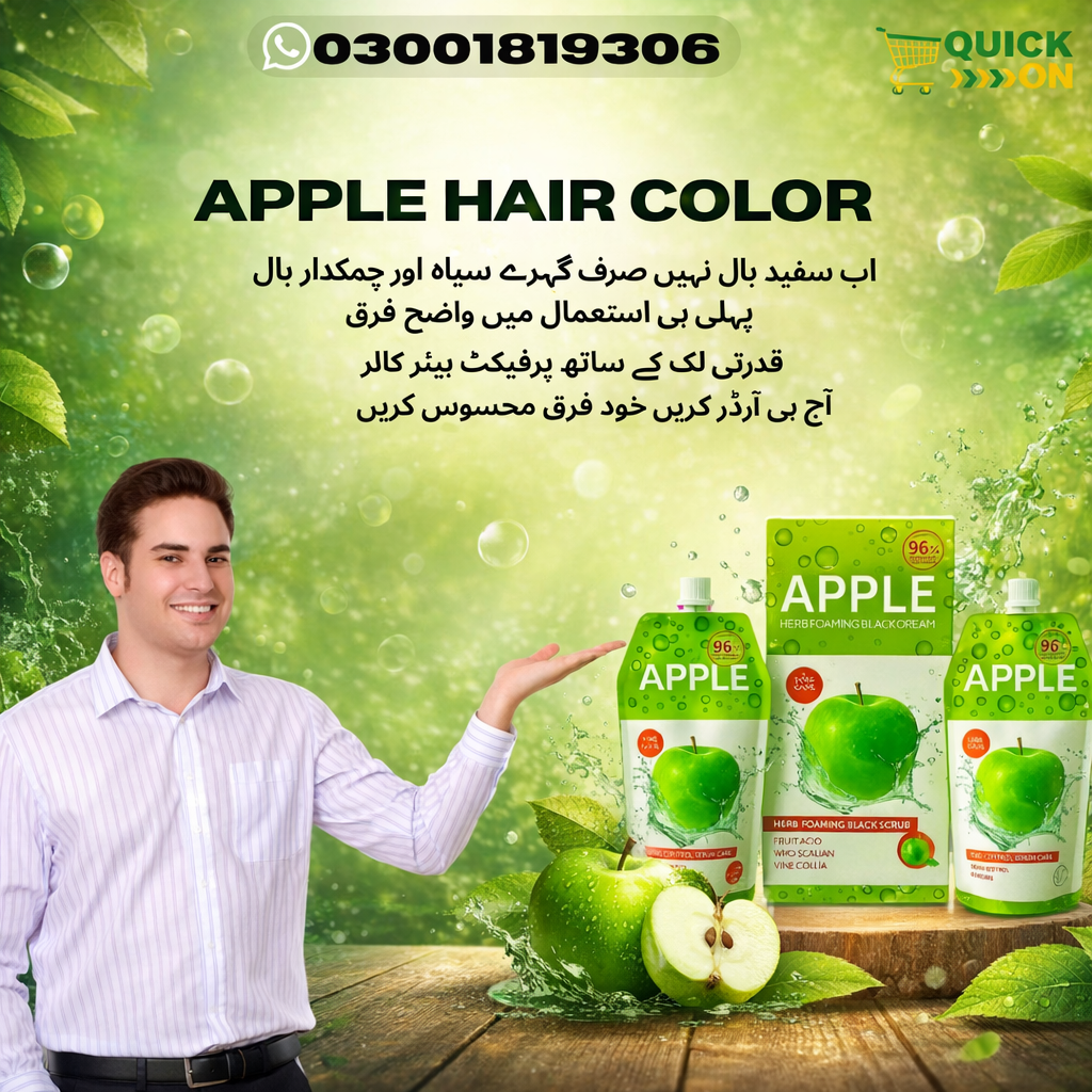 Apple Hair Color Price In Gujrat:Buy Original Apple Hair Dye from Quickon.pk 03001819306