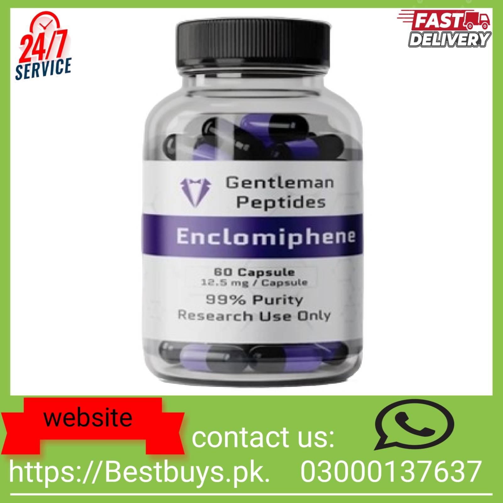 Gentleman Peptides Enclomiphene Capsules Price in Pakistan