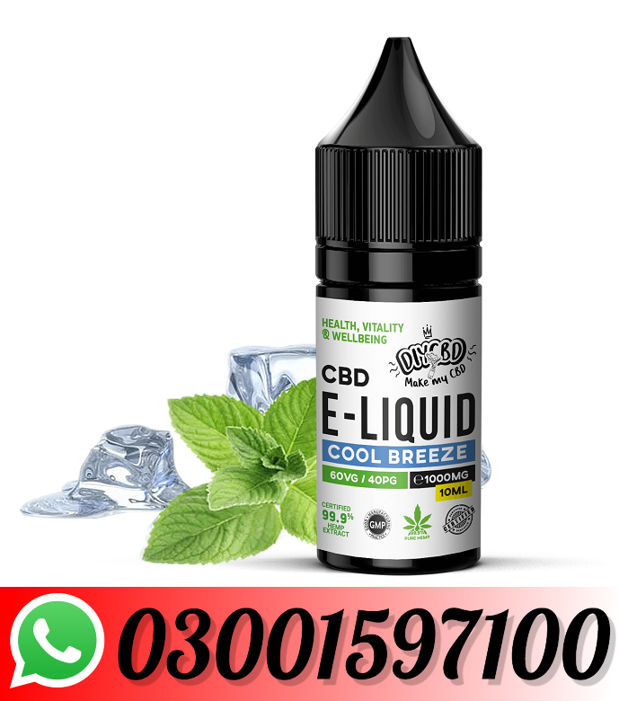 1000MG – Cool Breeze – 10ML – CBD ELIQUID & VAPE OIL In Pakistan-03001597100