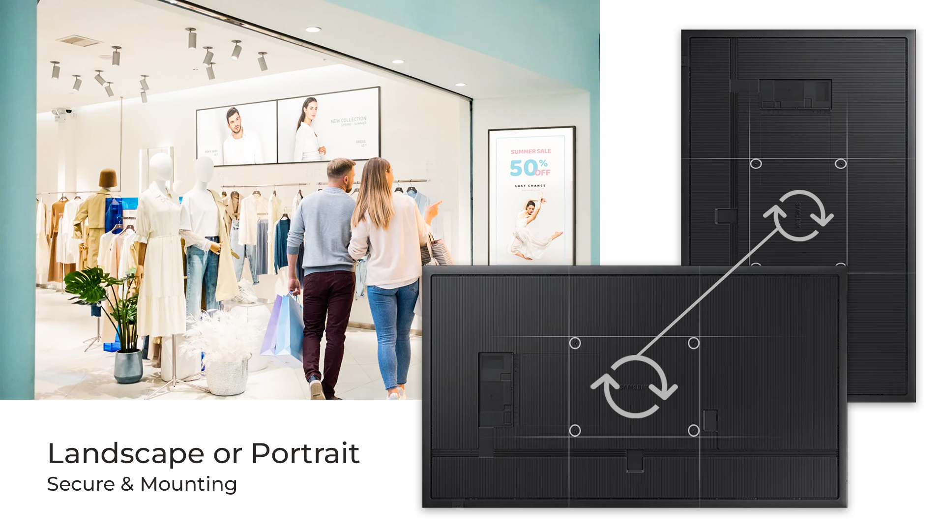 QMC Samsung Commercial Display. Ideal for Shops & Offices