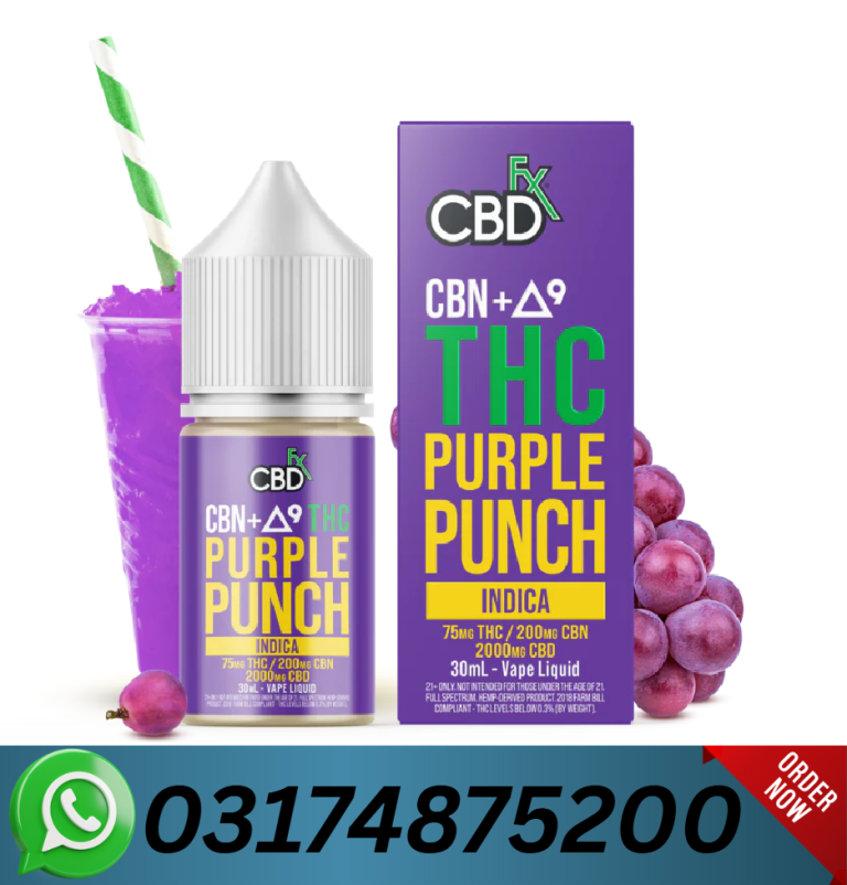 CBDFX CBD + Delta-9 THC Vape Juice – Purple Punch In Islamabad=03174875200