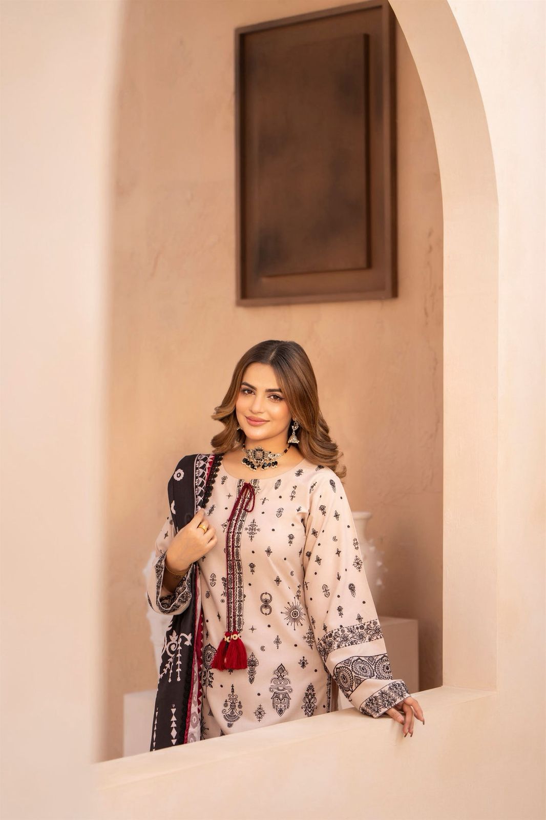 Dhanak 3Pc Fully Embroidered