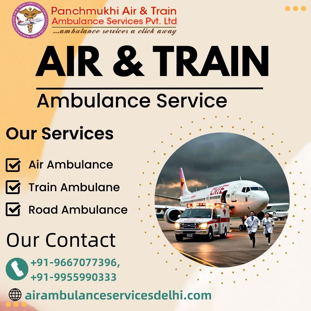 Panchmukhi Train Ambulance Services in Patna- comfort and safety maintained
