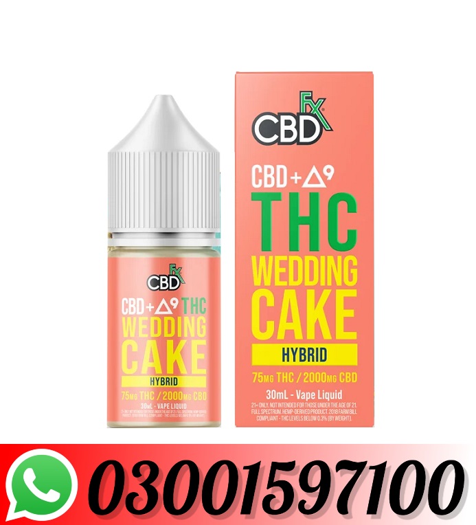 CBD + Delta-9 THC Vape Juice: Wedding Cake – Hybrid In Pakistan-03001597100