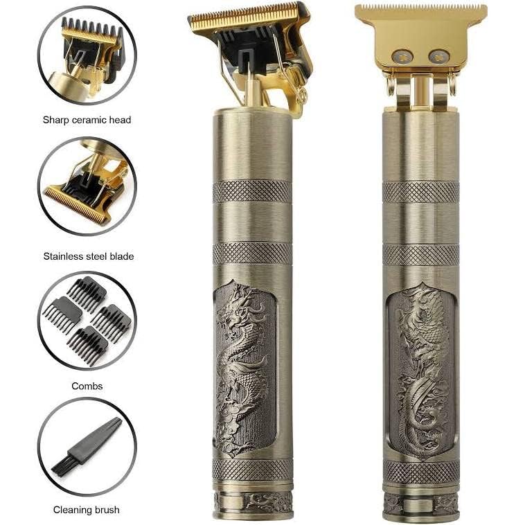 Vintage T9 Hair Trimmer For Men Professional Usb Rechargeable Beard And Hair Cutting Machine Precision Shaver