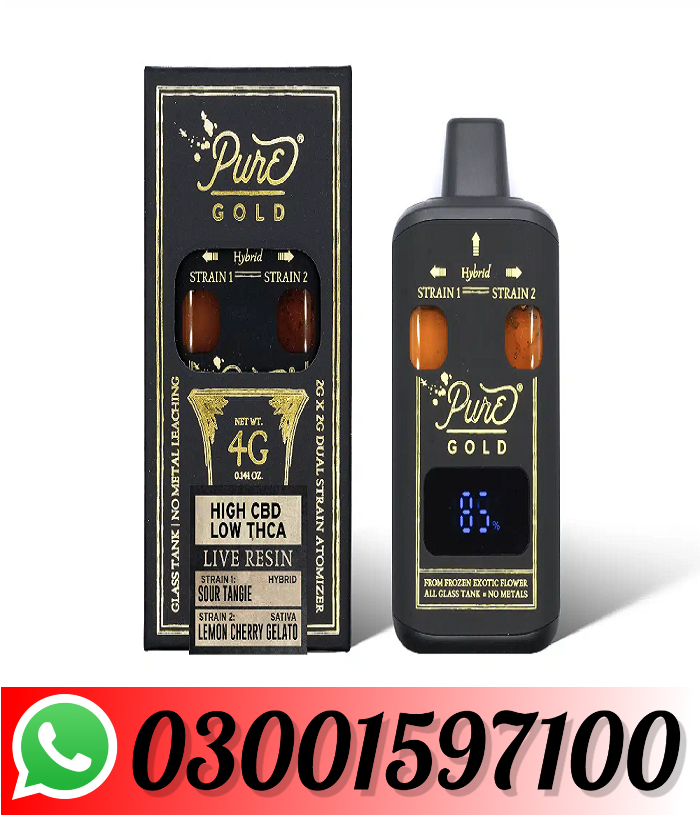 4G CBD LIVE RESIN DUAL CHAMBER DISPOSABLE VAPE PEN in Pakistan-03001597100