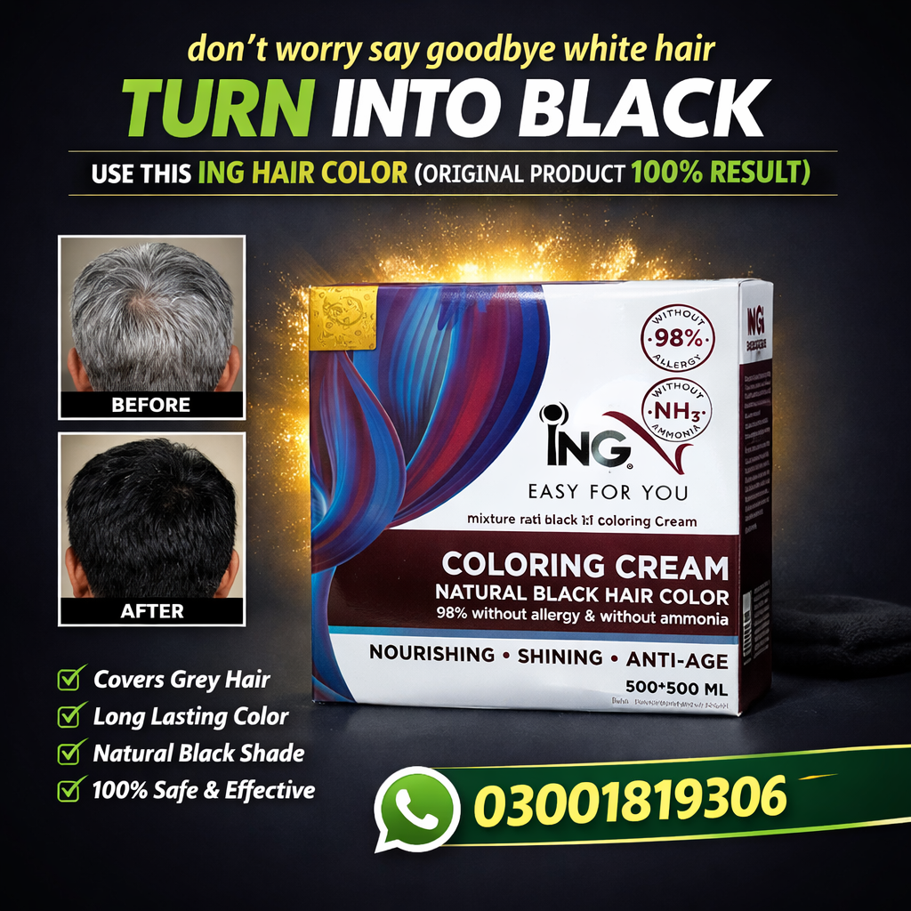 Buy ING Hair Color Price in Peshawar: 100% Grey Coverage 03001819306