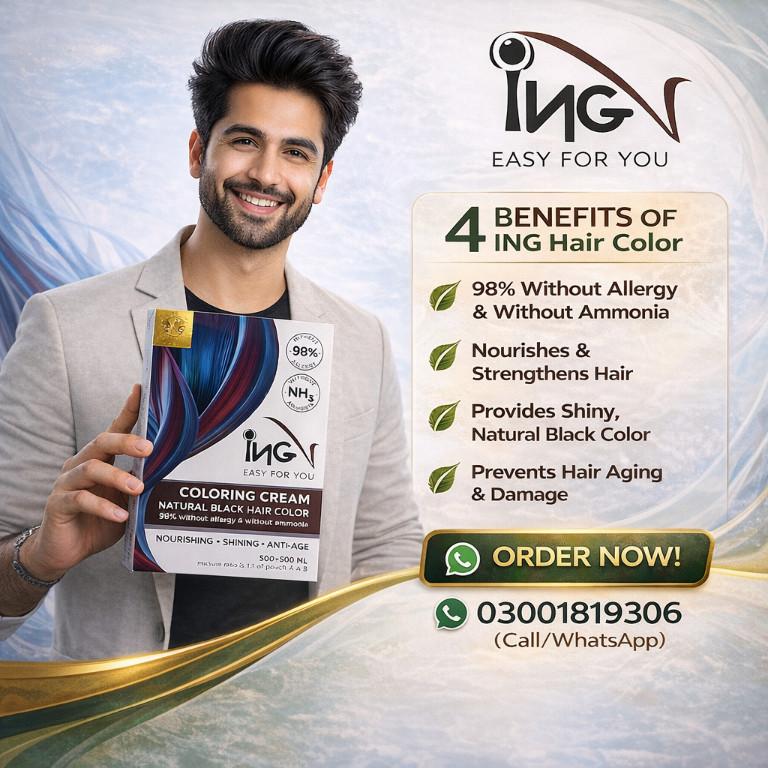ING Hair Color Price in Islamabad: Ammonia Sulfate Free Formula 03001819306