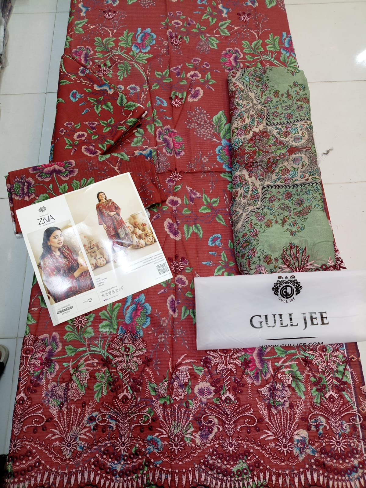 cut Work Embroidered Duppta