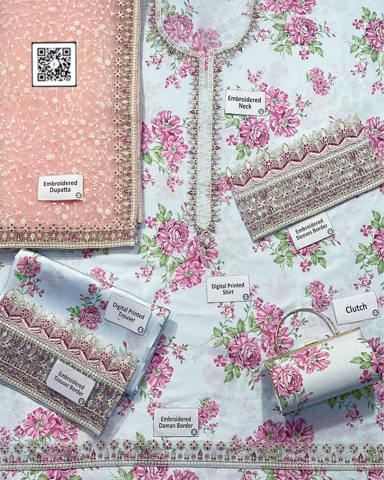 Batik Luxury Silk Formal Collection -Sky Blue