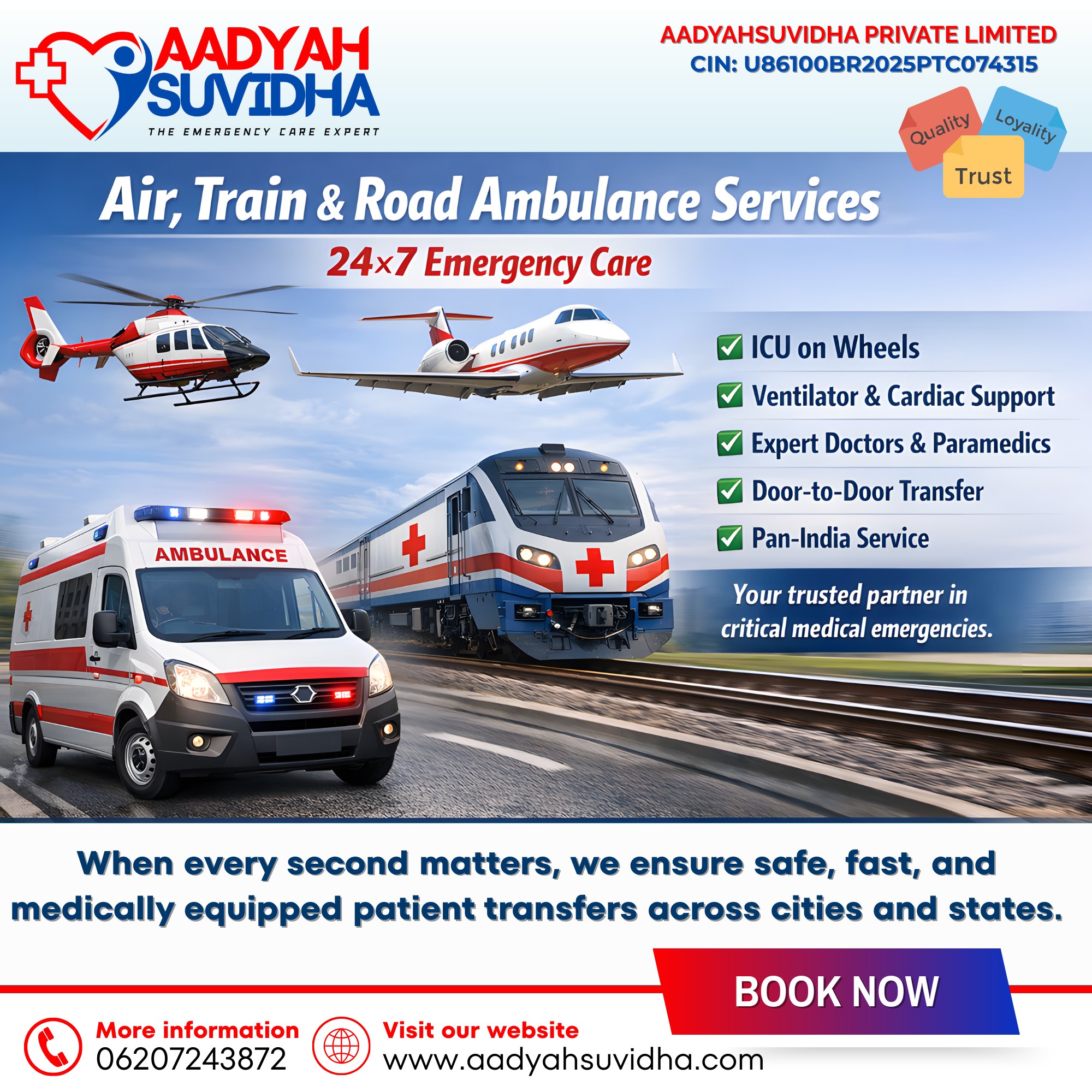 Aadyah Suvidha Ambulance Services in Kankarbagh, Patna 1 Aadyah Suvidha Ambulance
