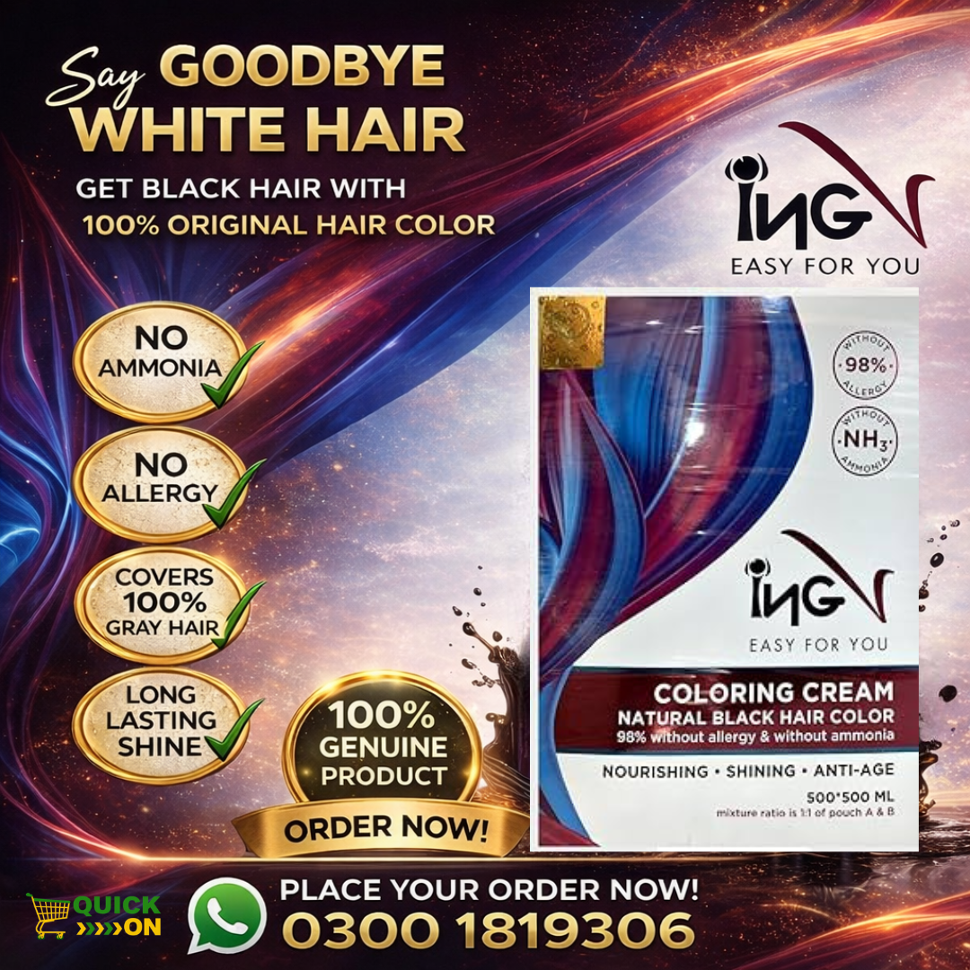 Buy ING Hair Color In Quetta: Get Professional Black Grey Coverage at Home 03001819306