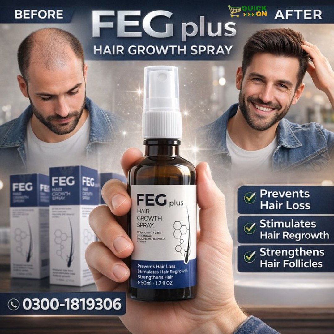 FEG Plus Hair Growth Spray for Thicker and Healthier Hair – Quickon.pk