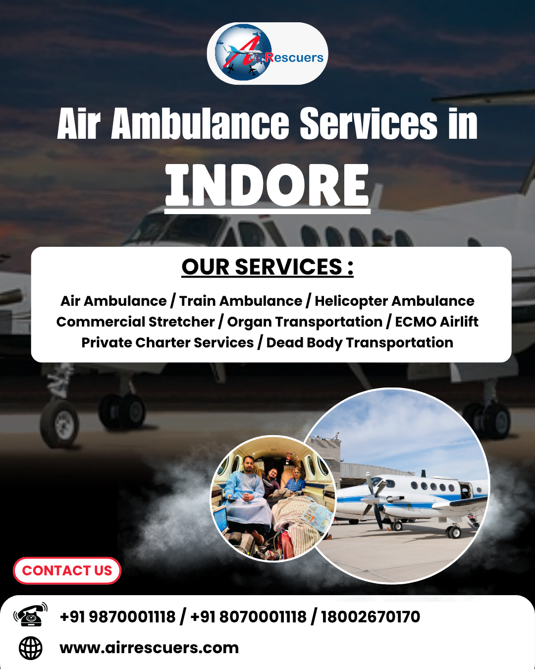 Emergency Air Evacuation Experts in Indore