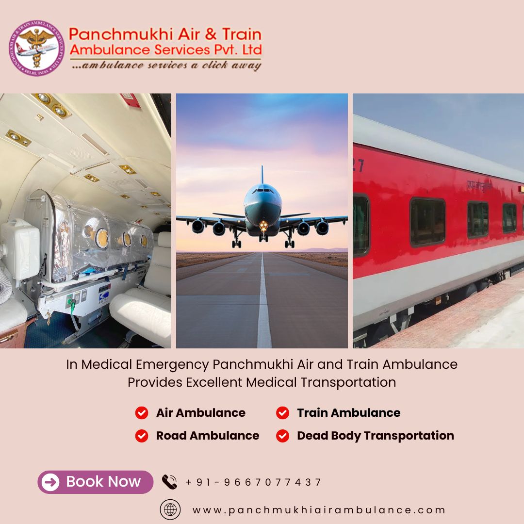 Hire Instant Air and Train Ambulance in Chennai by Pachmukhi at an Economical Charge
