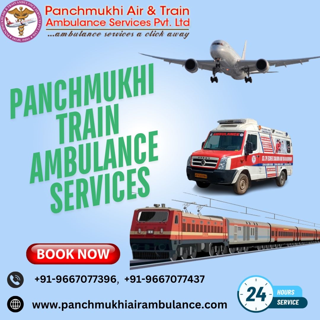 Panchmukhi Train Ambulance from Ranchi- Helpful in Covering Longer Distance without unevenness
